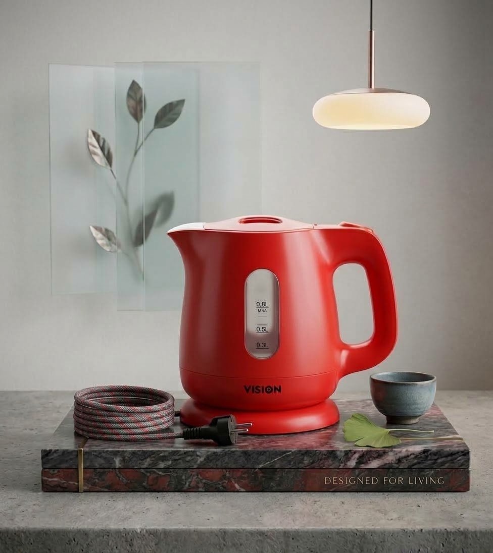 VISION Electric Kettle REL-VSN-EK-01 (0.8 L) Red