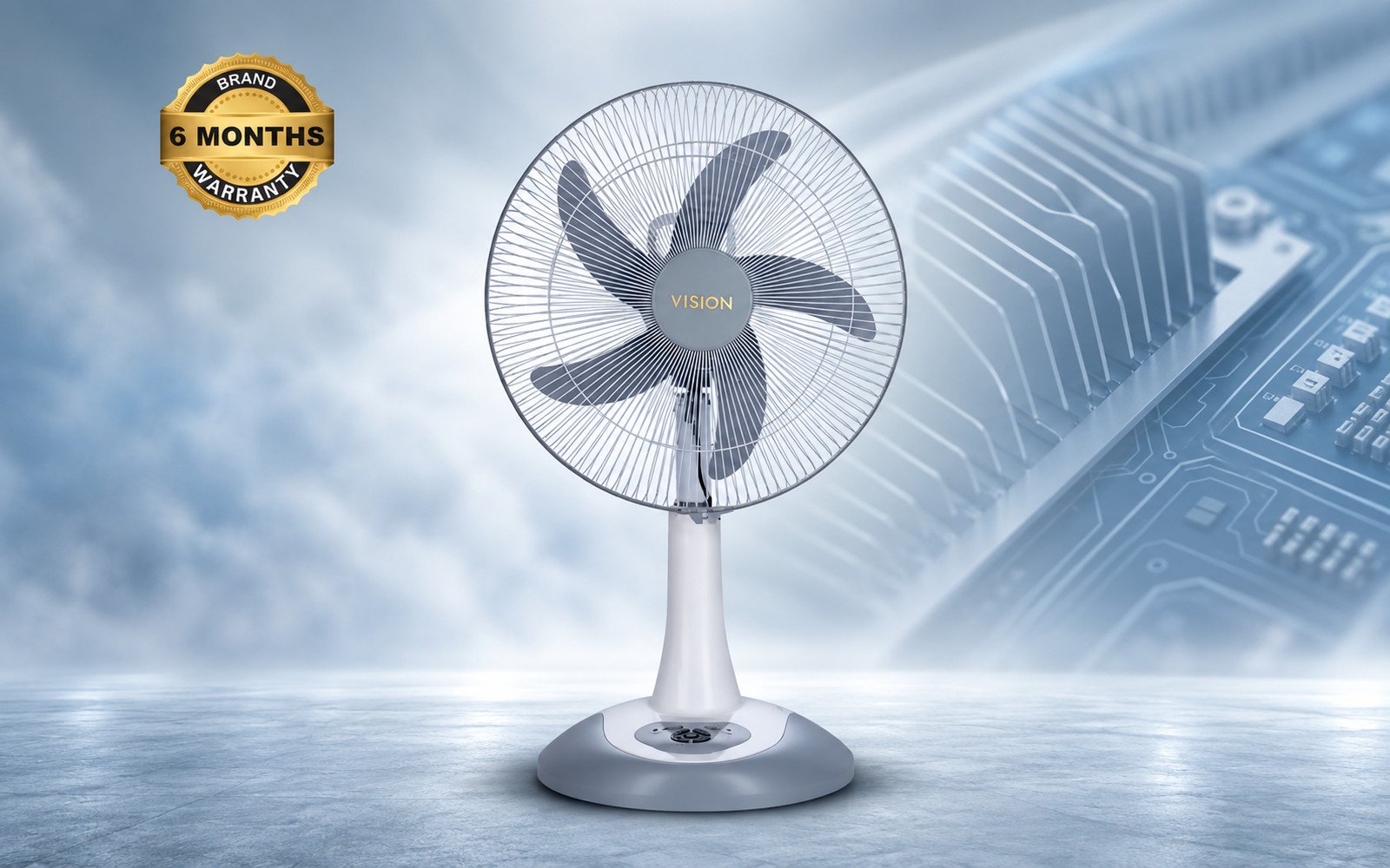 Vision Rechargeable Half Stand Fan 16"