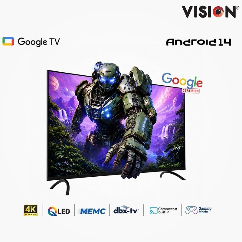 Vision 55” Mini QLED Google TV 4K MX6 Galaxy Ultra