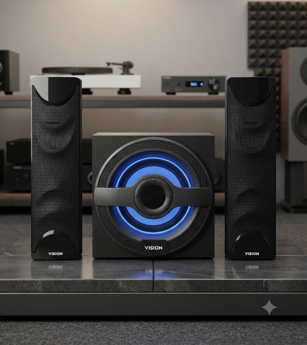 VISION 2:1 Multimedia Speaker LOUD-201 – 54W Bluetooth Speaker